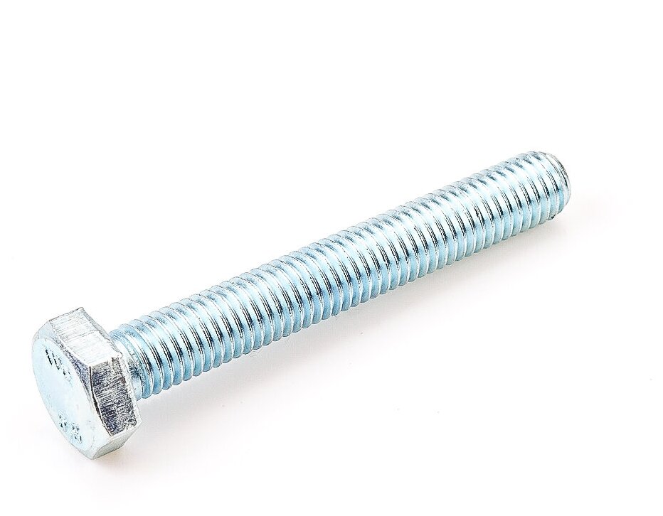 Болт DIN 933 М5х25 полная резьба шестигранная голова класс прочности 5.8 покрытие цинк